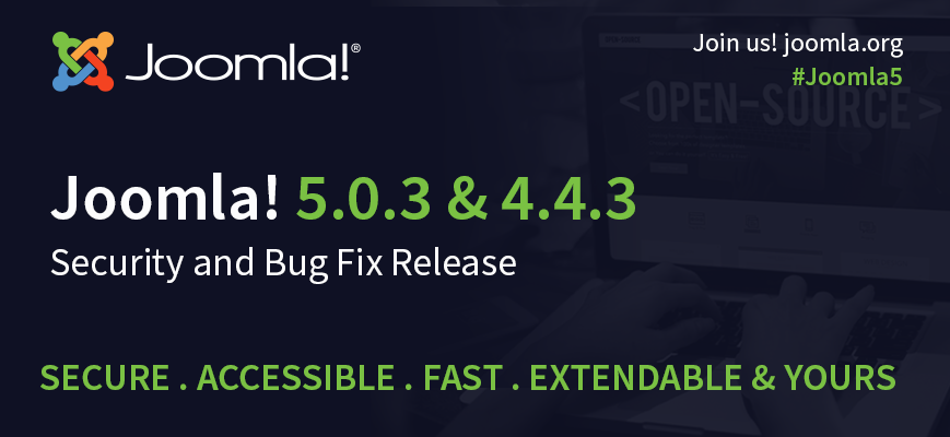 Joomla 5.0.3 and 4.4.3 Released