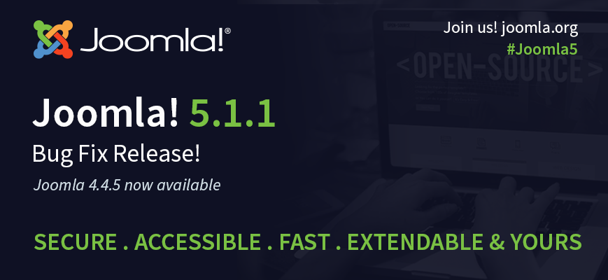 Joomla 5.1.1 and 4.4.5 Released