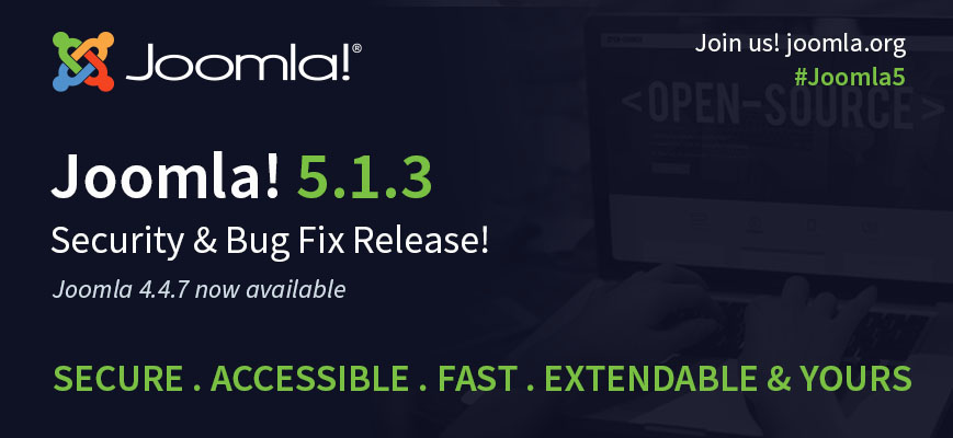 Joomla 5.1.3 and 4.4.7 Released